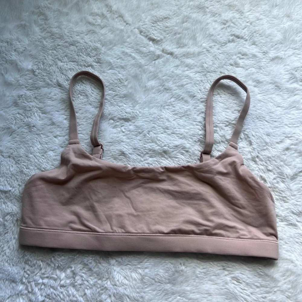 Skims Fits Everybody Scoop Bralette Clay Size Small Adjustable Straps NWOT